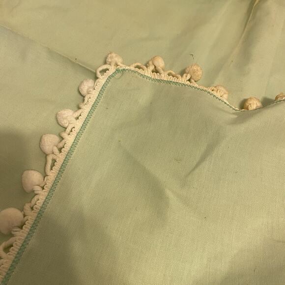 Vintage Retro MCM 60s 70s Square Linen Tablecloth 41x41” Hand painted Teapots - Picture 9 of 9